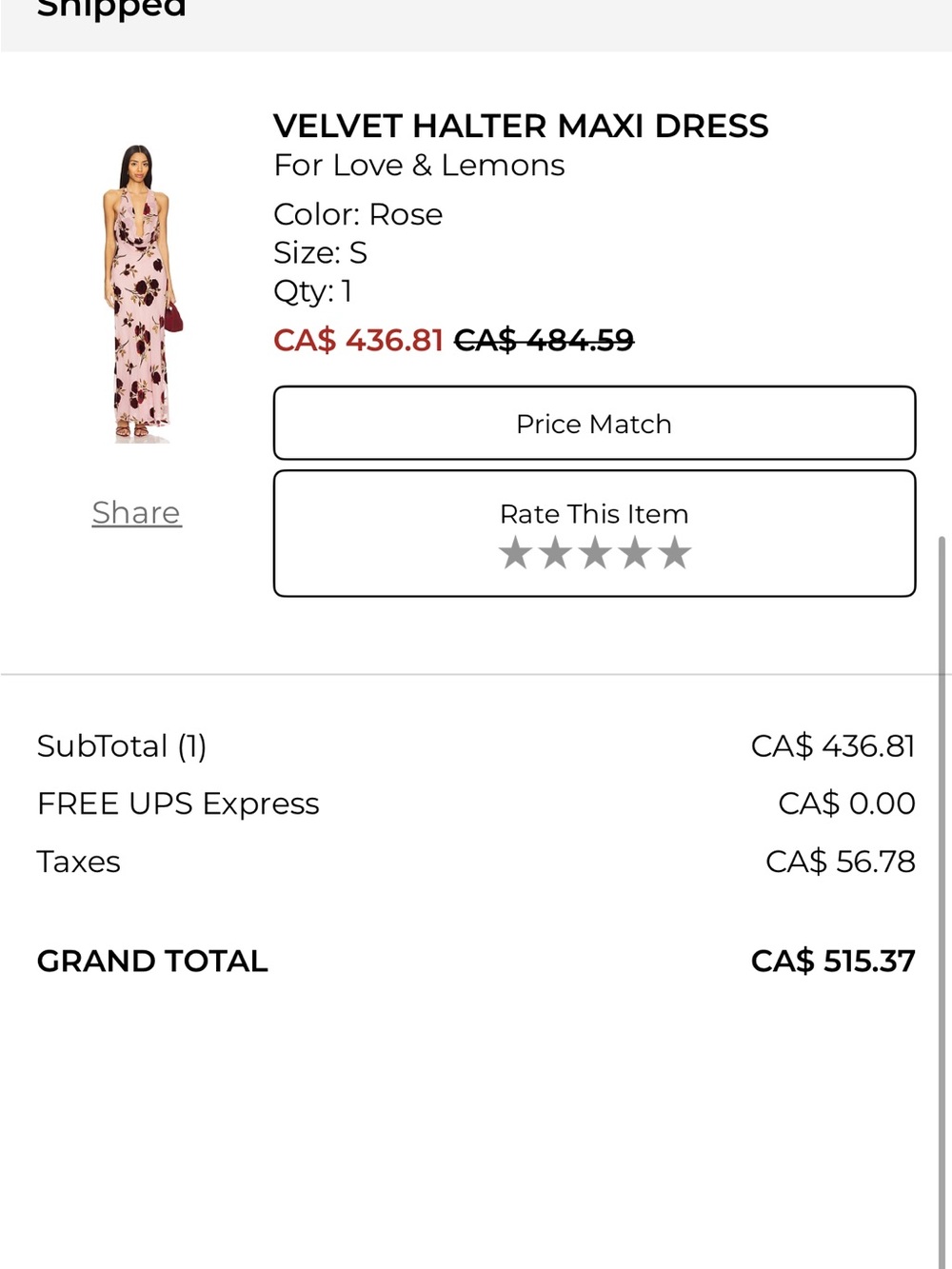 For Love & Lemons Pink Floral Backless Halter Maxi Dress - Picture 8 of 8